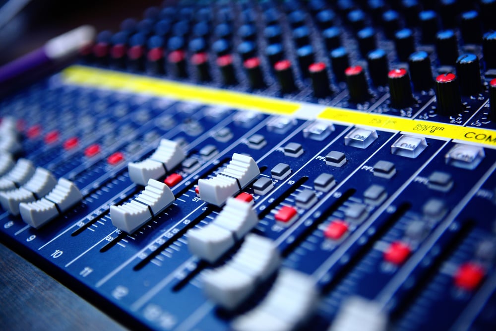 controls of audio mixing console controls of audio mixing console